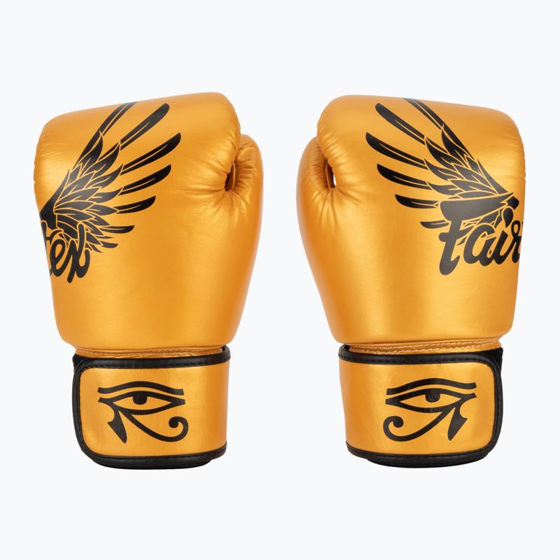 Rękawice bokserskie Fairtex Universal "Tight-Fit" Design Falcon gold 2