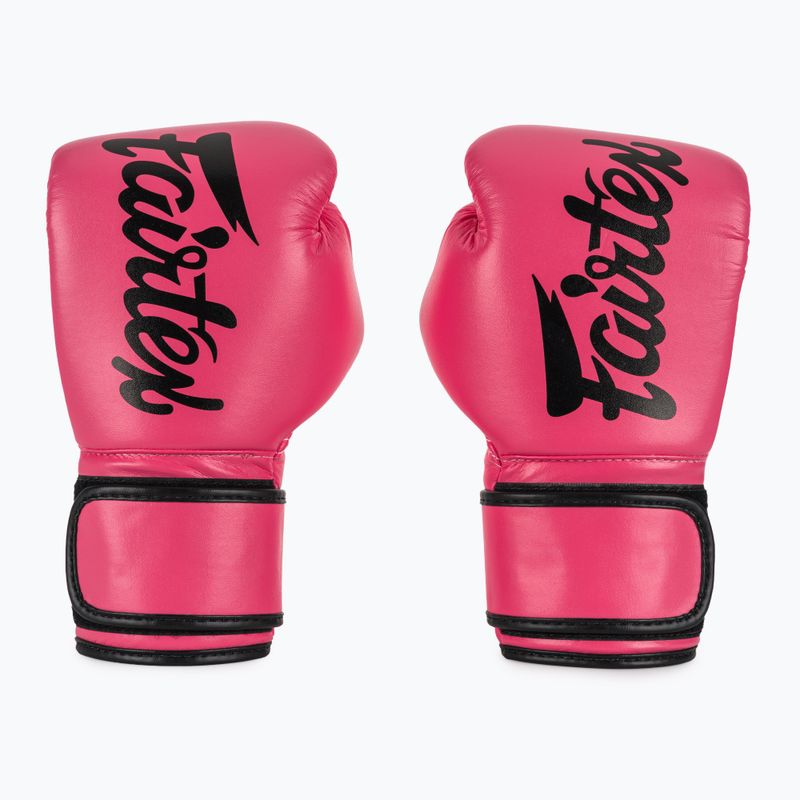 Rękawice boskerskie Fairtex Microfiber pink/black 2