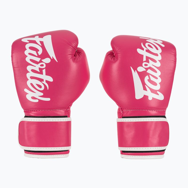 Rękawice boskerskie Fairtex Microfiber pink/white 2
