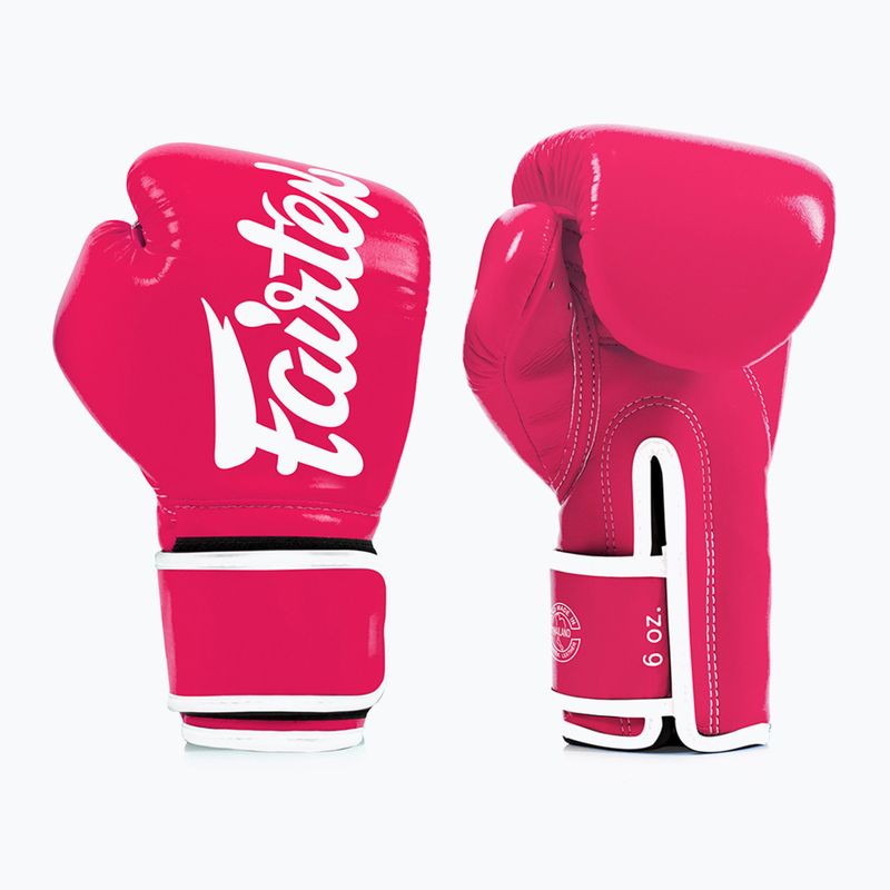 Rękawice boskerskie Fairtex Microfiber pink/white
