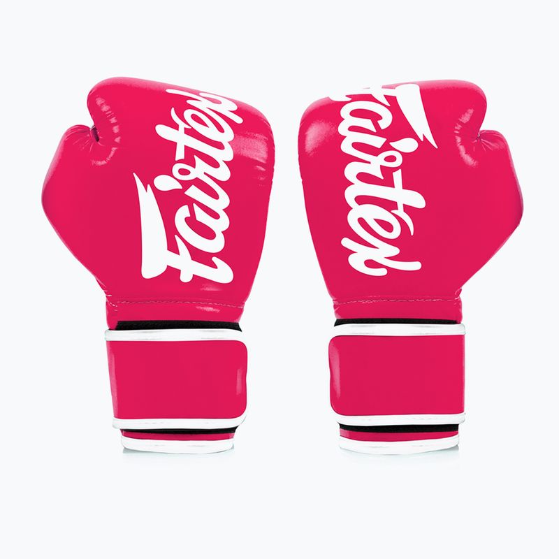 Rękawice boskerskie Fairtex Microfiber pink/white