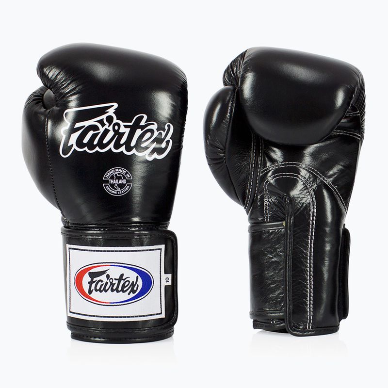 Rękawice bokserskie Fairtex Super Sparring - Locked Thumb black