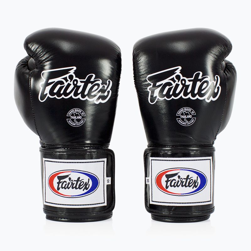 Rękawice bokserskie Fairtex Super Sparring - Locked Thumb black