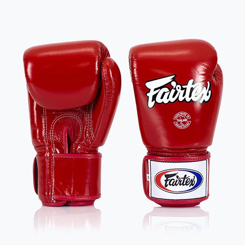 Rękawice bokserskie Fairtex Super Sparring - Locked Thumb red