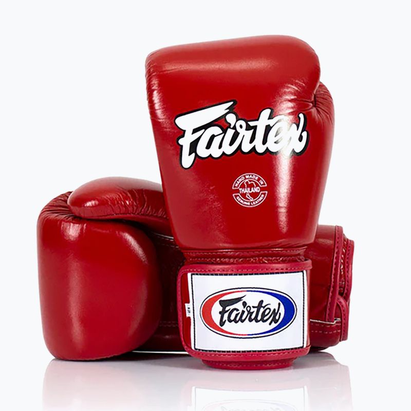 Rękawice bokserskie Fairtex Super Sparring - Locked Thumb red 2