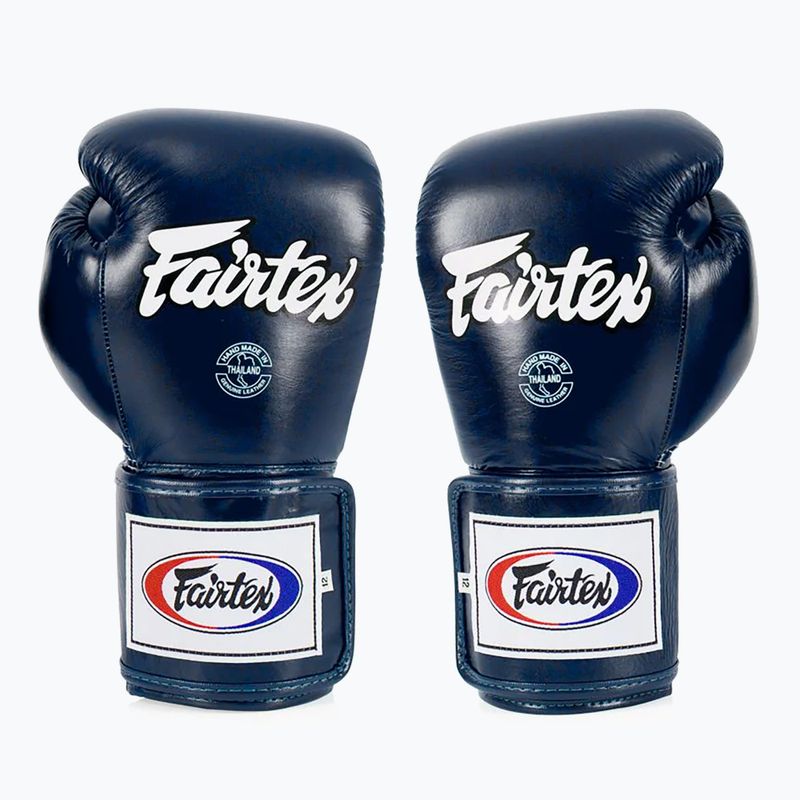 Rękawice bokserskie Fairtex Super Sparring - Locked Thumb blue