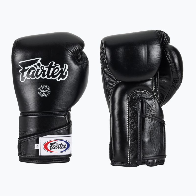 Rękawice bokserskie Fairtex Stylish Angular Sparring - Locked Thumb black