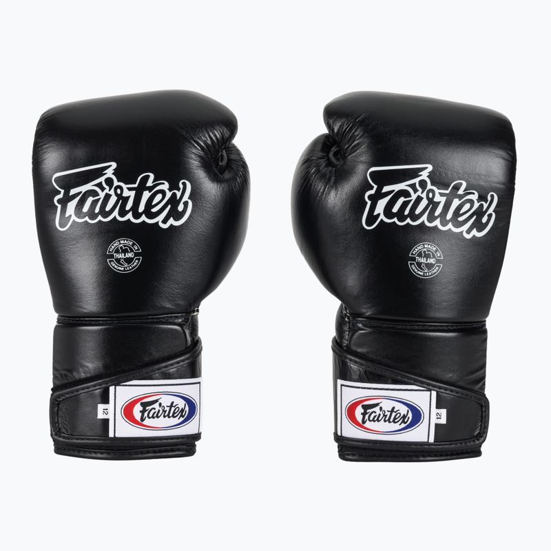 Rękawice bokserskie Fairtex Stylish Angular Sparring - Locked Thumb black 2