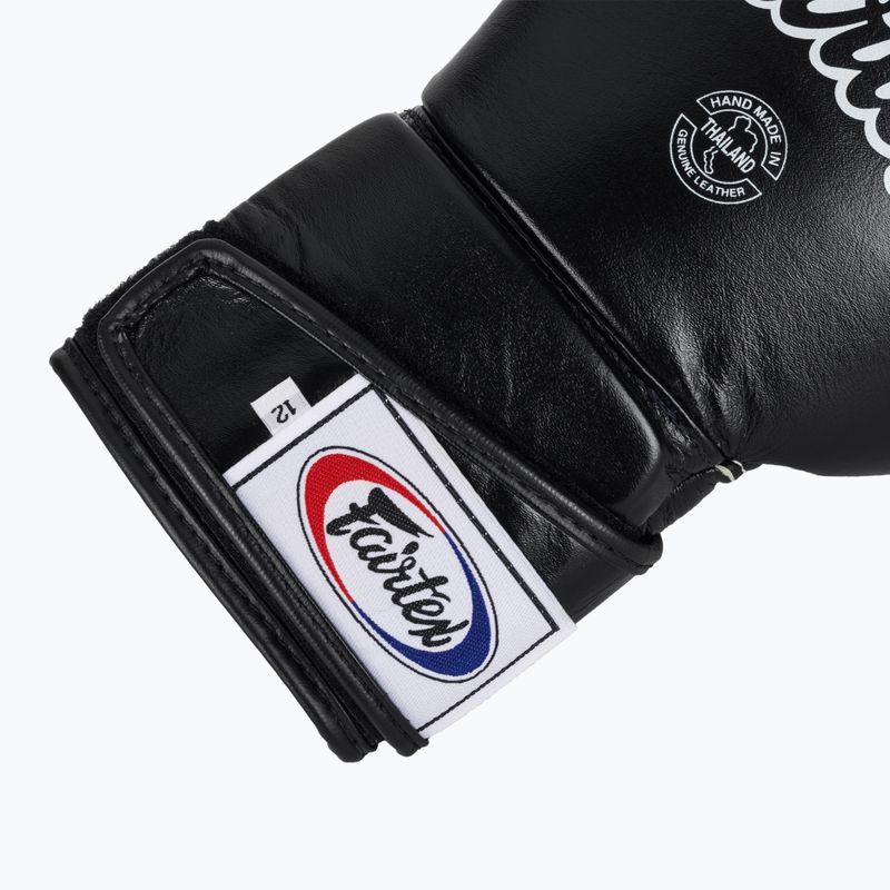 Rękawice bokserskie Fairtex Stylish Angular Sparring - Locked Thumb black 6