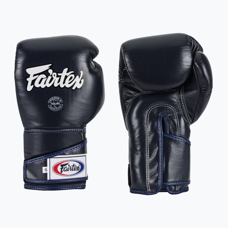 Rękawice bokserskie Fairtex Stylish Angular Sparring - Locked Thumb blue