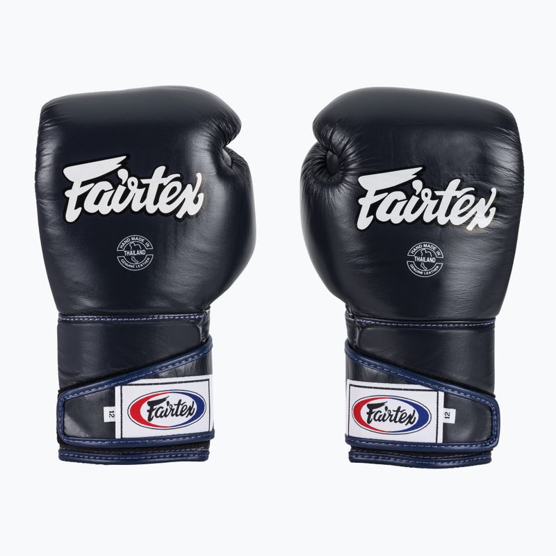 Rękawice bokserskie Fairtex Stylish Angular Sparring - Locked Thumb blue 2