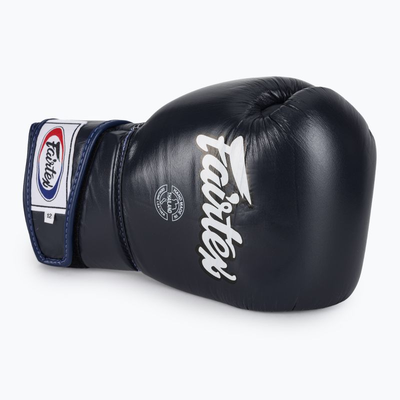 Rękawice bokserskie Fairtex Stylish Angular Sparring - Locked Thumb blue 5