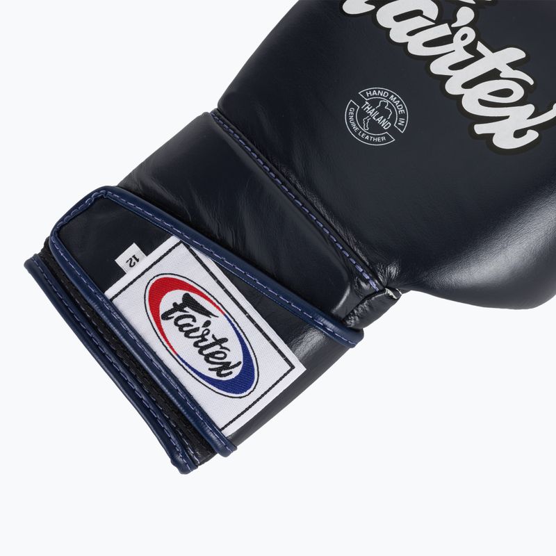 Rękawice bokserskie Fairtex Stylish Angular Sparring - Locked Thumb blue 6