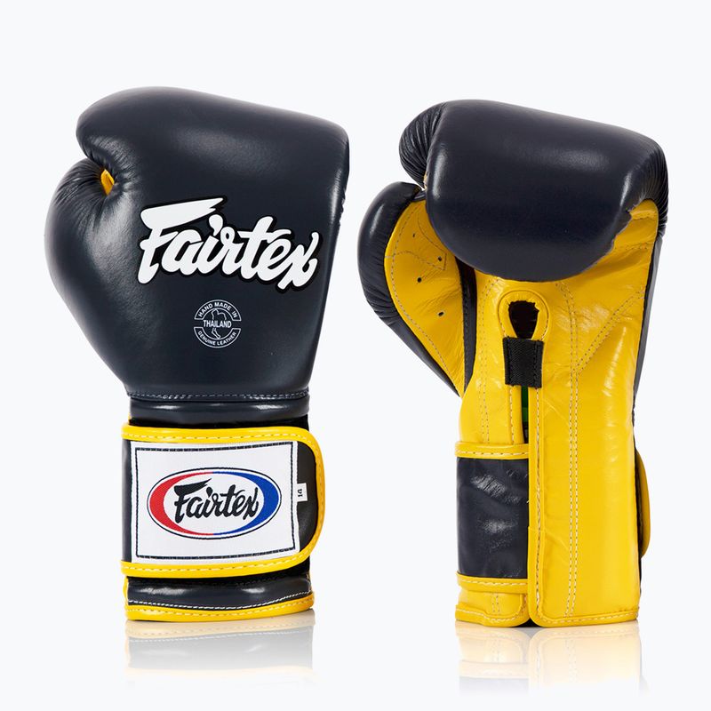 Rękawice bokserskie Fairtex Heavy Hitter's Mexican Style blue/yellow