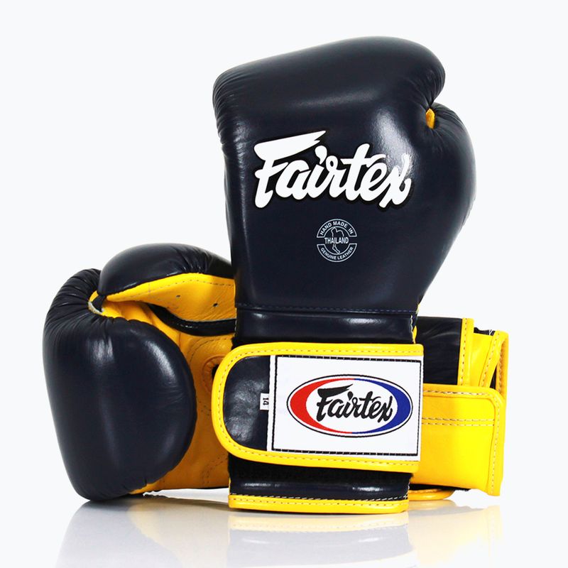 Rękawice bokserskie Fairtex Heavy Hitter's Mexican Style blue/yellow 4