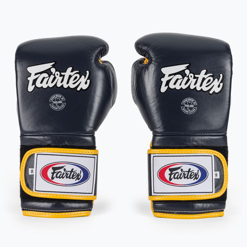 Rękawice bokserskie Fairtex Heavy Hitter's Mexican Style blue/yellow 2