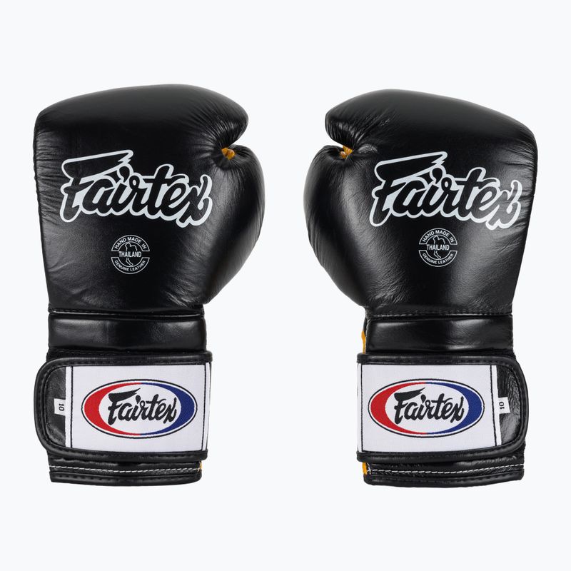 Rękawice bokserskie Fairtex Heavy Hitter's Mexican Style black/yellow 2