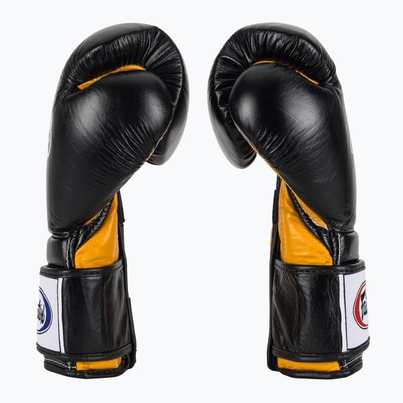 Rękawice bokserskie Fairtex Heavy Hitter's Mexican Style black/yellow 4