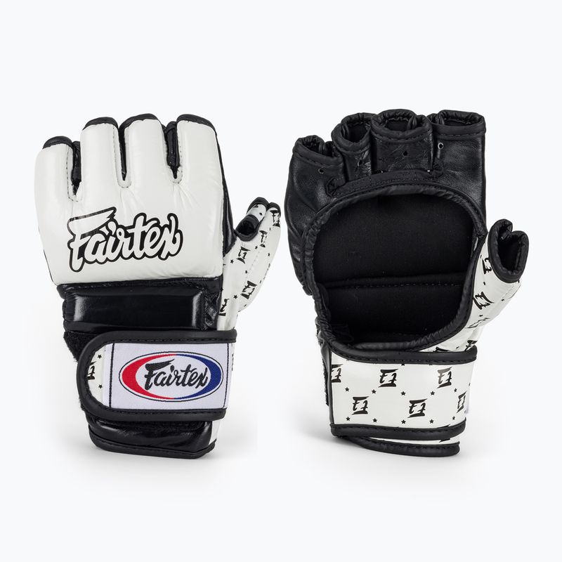 Rękawice grapplingowe Fairtex Super Sparring white/black