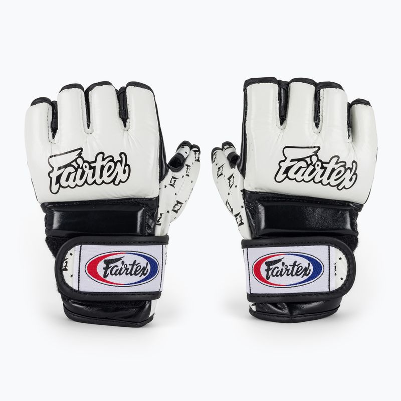 Rękawice grapplingowe Fairtex Super Sparring white/black 2