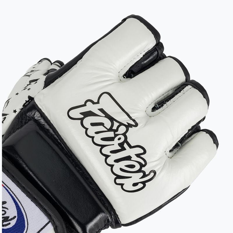 Rękawice grapplingowe Fairtex Super Sparring white/black 5
