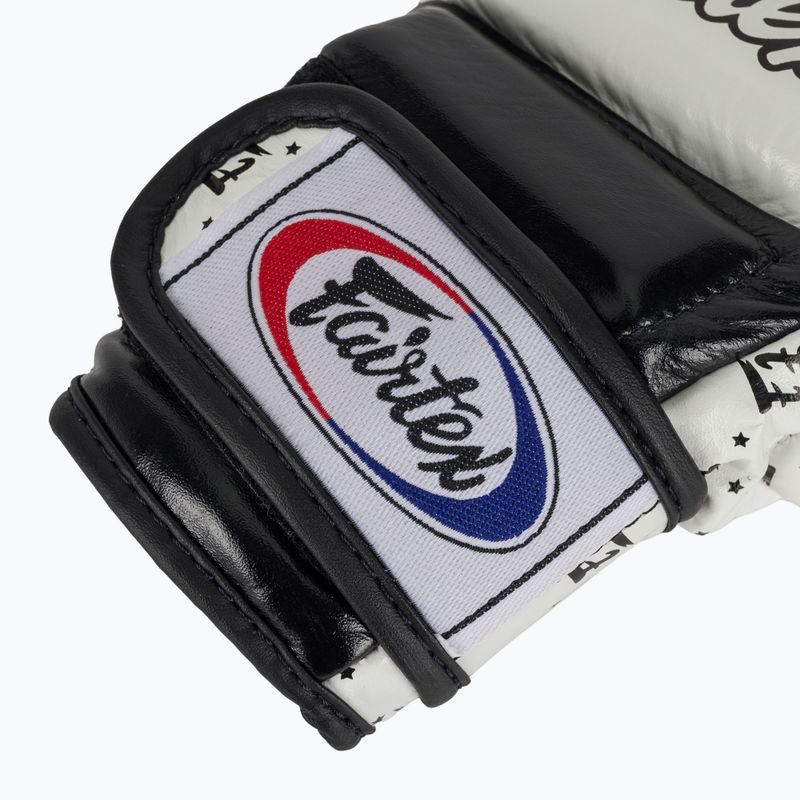 Rękawice grapplingowe Fairtex Super Sparring white/black 6