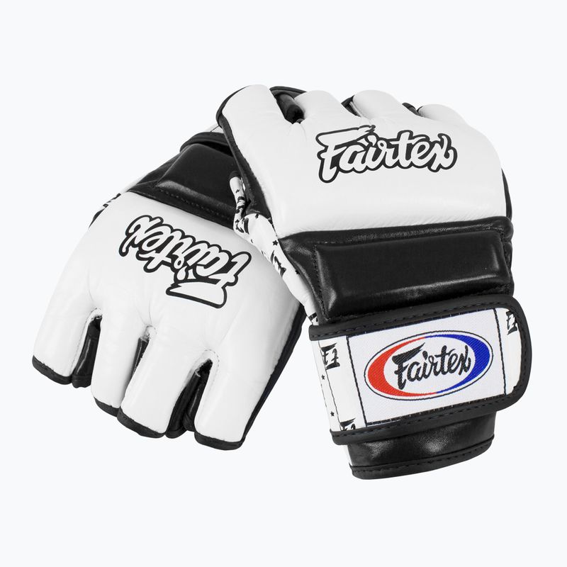 Rękawice grapplingowe Fairtex Super Sparring white/black 4