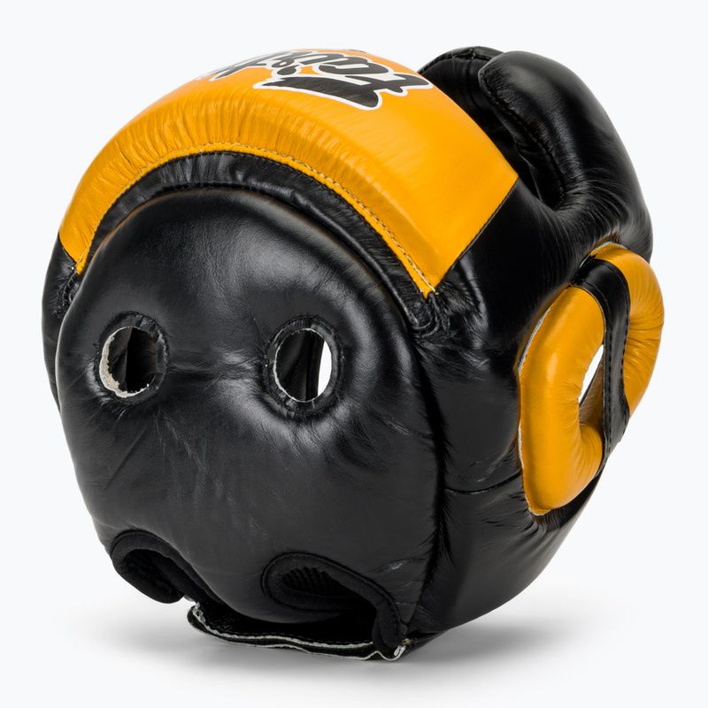 Kask bokserski Fairtex Diagonal Vision Sparring Headguard - Full Head Coverage black/yellow 6