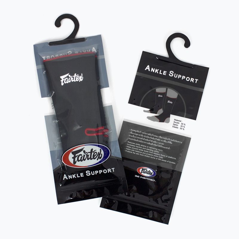Ochraniacze kostek Fairtex Ankle Support black/red 3