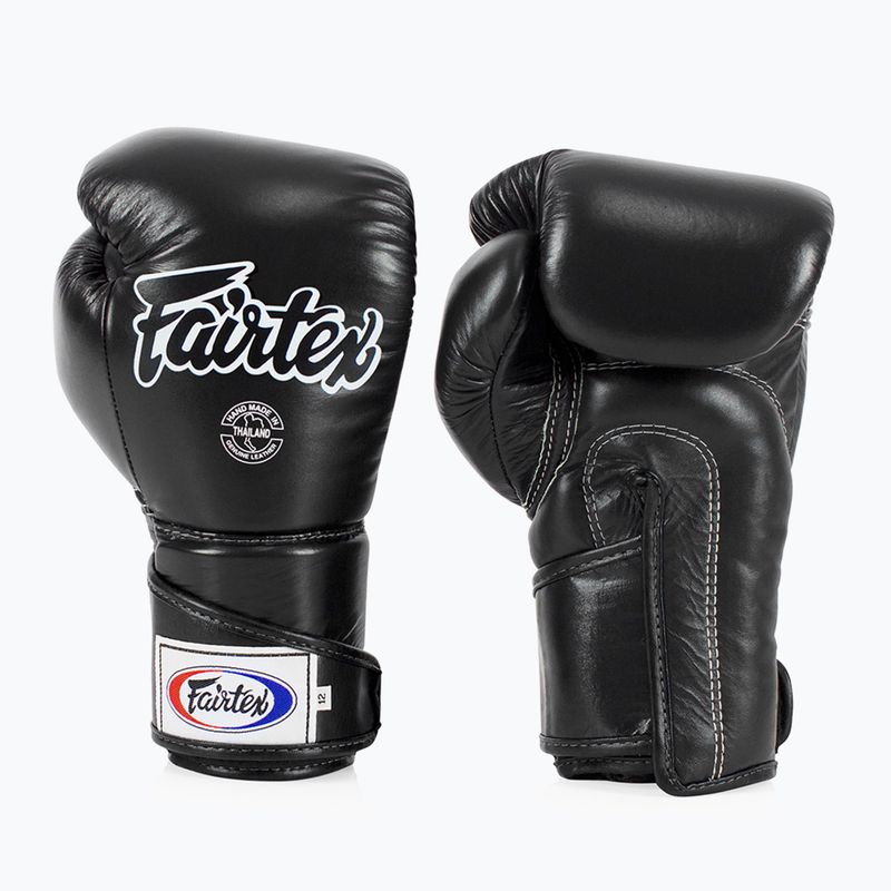 Rękawice bokserskie Fairtex Stylish Angular Sparring - Locked Thumb black