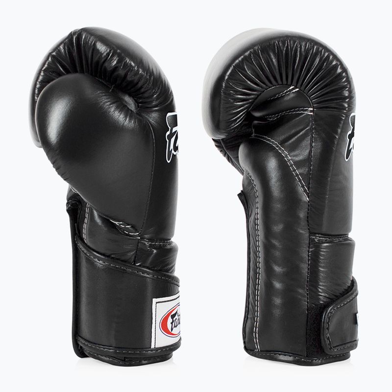 Rękawice bokserskie Fairtex Stylish Angular Sparring - Locked Thumb black 3