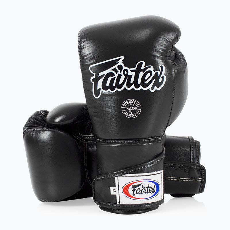 Rękawice bokserskie Fairtex Stylish Angular Sparring - Locked Thumb black 4