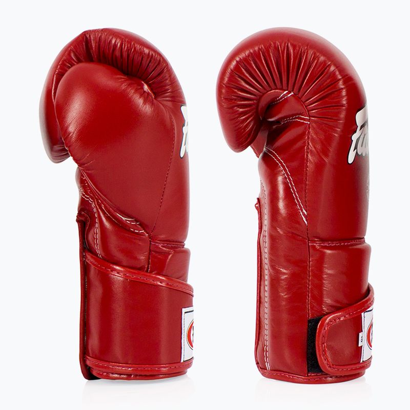 Rękawice bokserskie Fairtex Stylish Angular Sparring - Locked Thumb red 3
