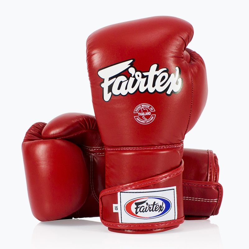 Rękawice bokserskie Fairtex Stylish Angular Sparring - Locked Thumb red 4