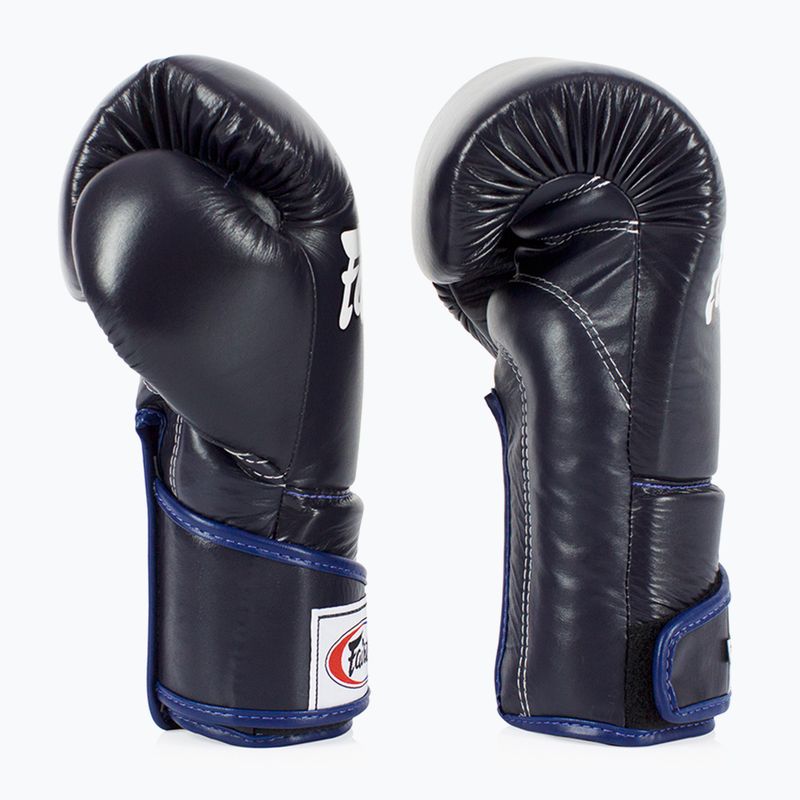 Rękawice bokserskie Fairtex Stylish Angular Sparring - Locked Thumb blue 3