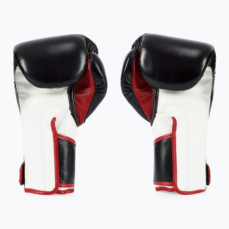 Rękawice bokserskie Fairtex Stylish Angular Sparring - Locked Thumb black/white/red 2