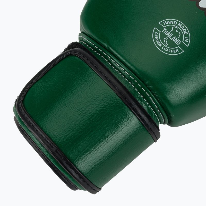 Rękawice bokserskie Fairtex Real Leather Boxing green 6