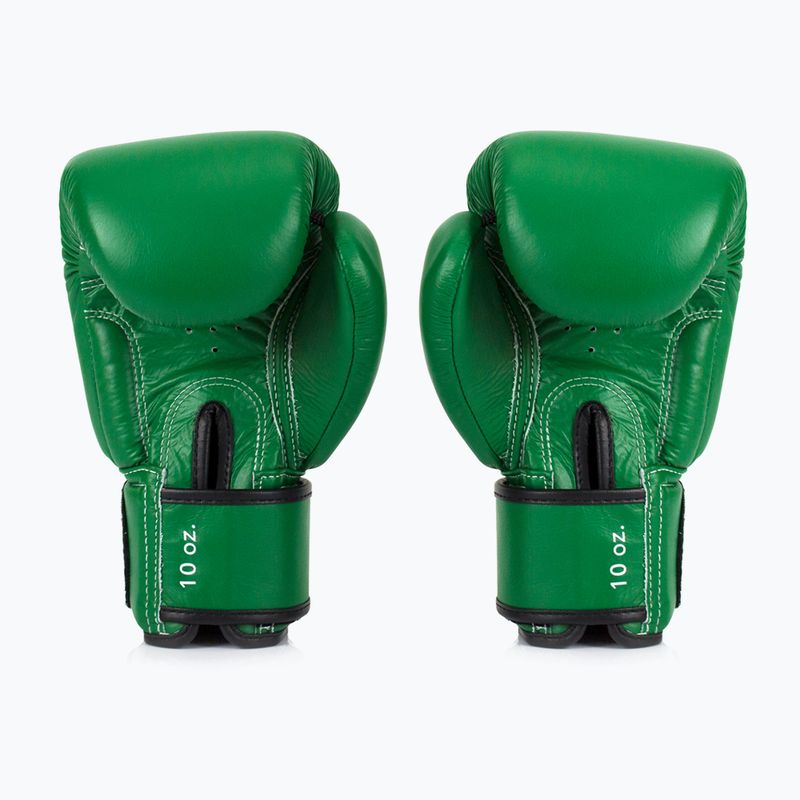 Rękawice bokserskie Fairtex Real Leather Boxing green 2