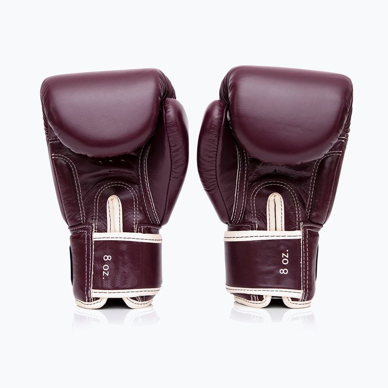 Rękawice bokserskie Fairtex Real Leather Boxing maroon 2