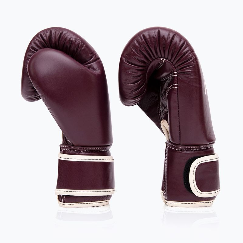 Rękawice bokserskie Fairtex Real Leather Boxing maroon 3