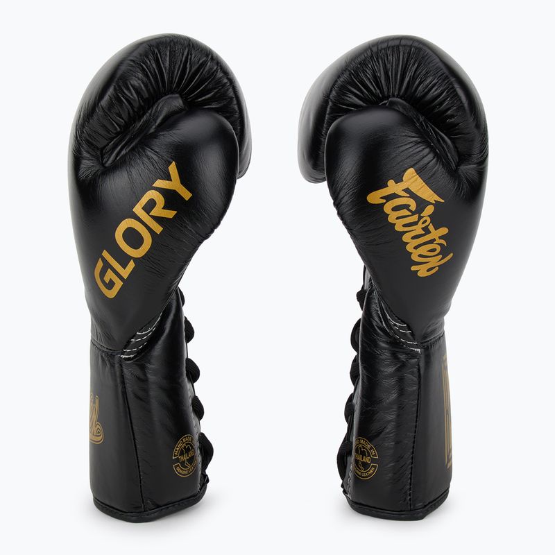 Rękawice bokserskie Fairtex Glory Competition Lace Up black 4