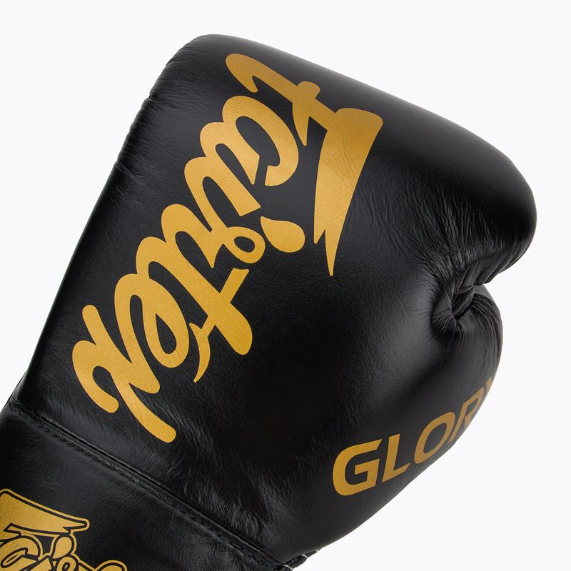 Rękawice bokserskie Fairtex Glory Competition Lace Up black 5