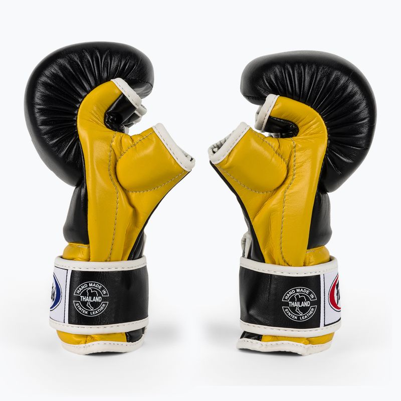 Rękawice grapplingowe Fairtex Super Sparring Grappling black/yellow 4