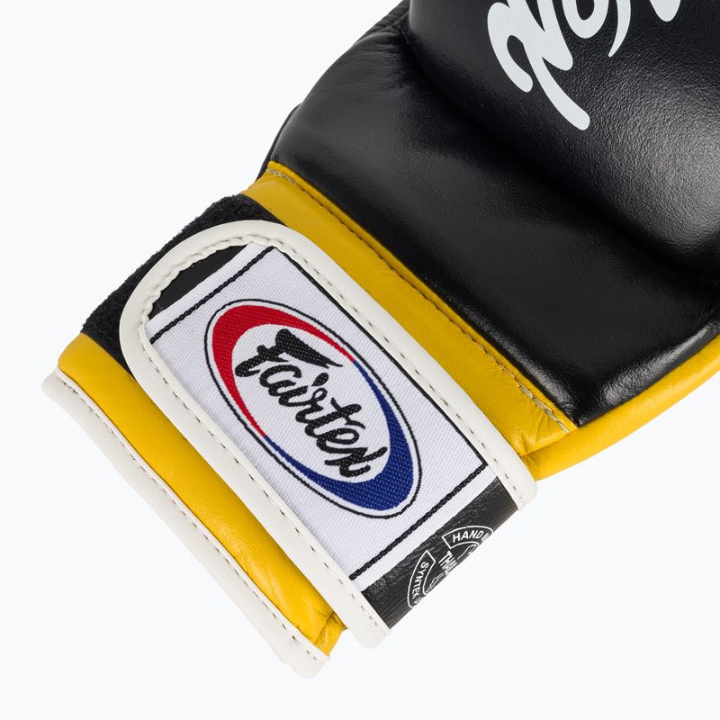 Rękawice grapplingowe Fairtex Super Sparring Grappling black/yellow 6
