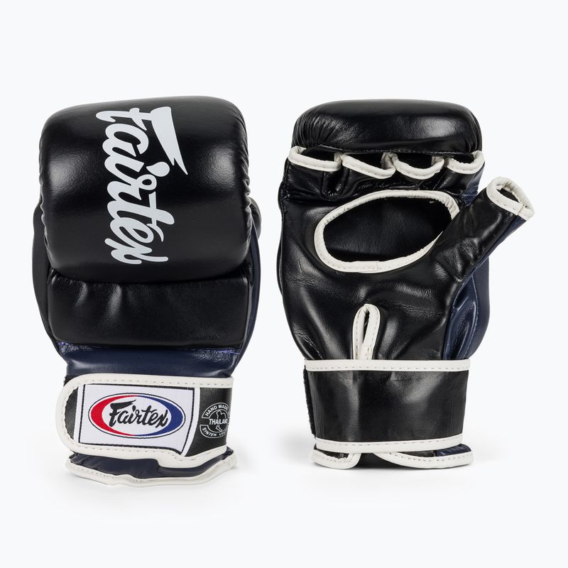 Rękawice grapplingowe Fairtex Super Sparring Grappling black/blue