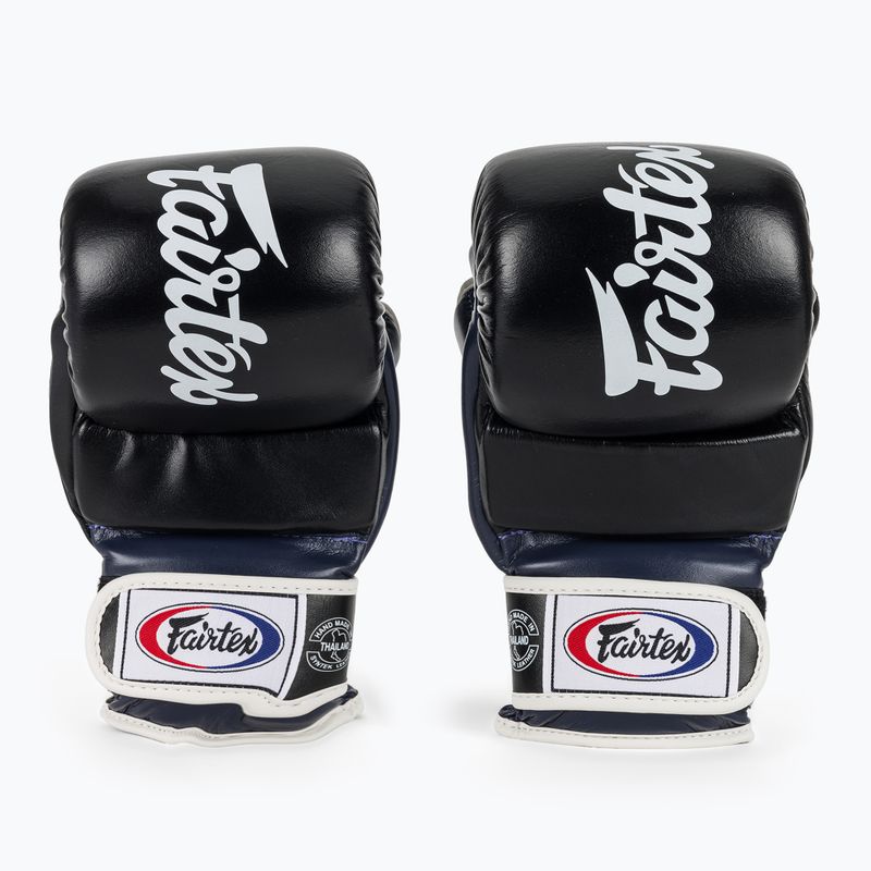 Rękawice grapplingowe Fairtex Super Sparring Grappling black/blue 2