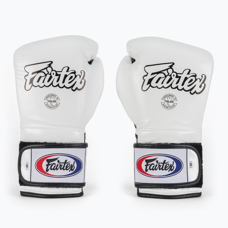 Rękawice bokserskie Fairtex Heavy Hitter's Mexican Style white/blue 2