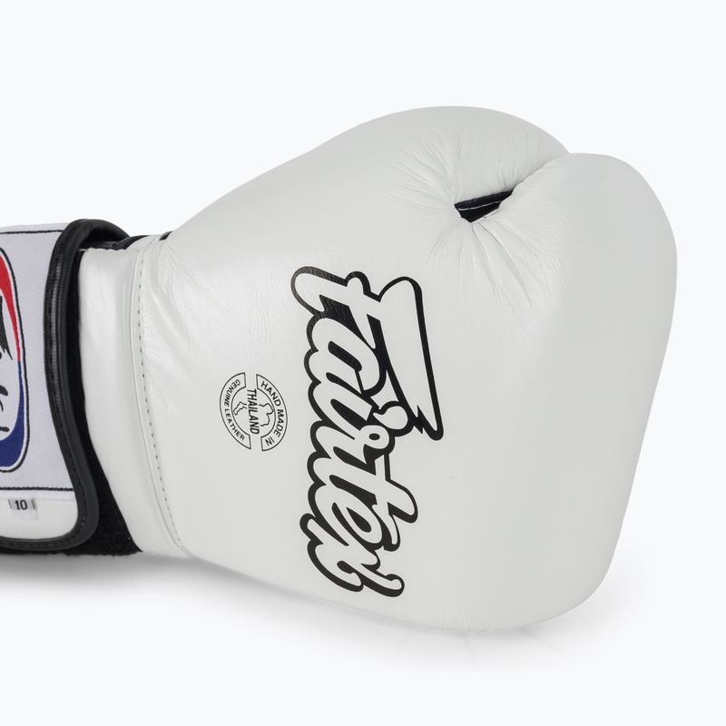 Rękawice bokserskie Fairtex Heavy Hitter's Mexican Style white/blue 5