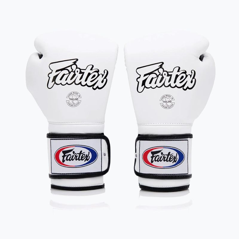 Rękawice bokserskie Fairtex Heavy Hitter's Mexican Style white/blue