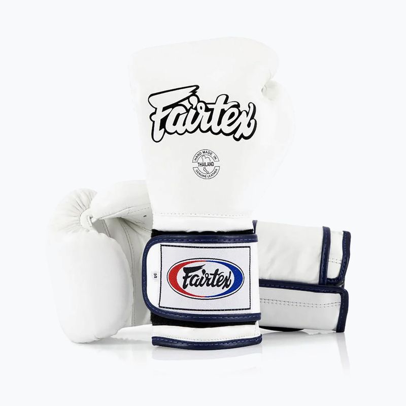 Rękawice bokserskie Fairtex Heavy Hitter's Mexican Style white/blue 4